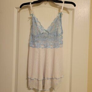 Velvet Kitten Light Blue and White Lace Nightie Lingerie